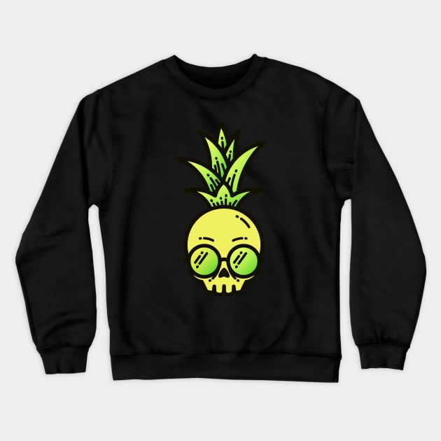 skull head pineapple Crewneck Sweatshirt by Tekate